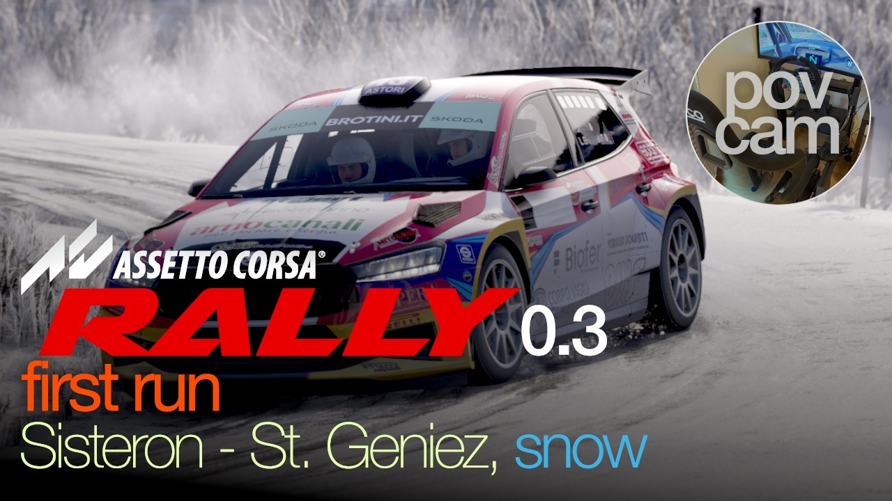 Assetto Corsa Rally v0.3 – Skoda Fabia RS Rally2 | Sisteron - St. Geniez (POV+Replay / First Run)