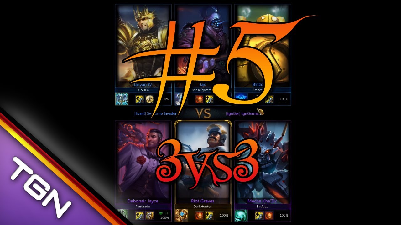 League of Legends: tgnGerman vs. Svanerne Inaderer (3vs3 Ranked)