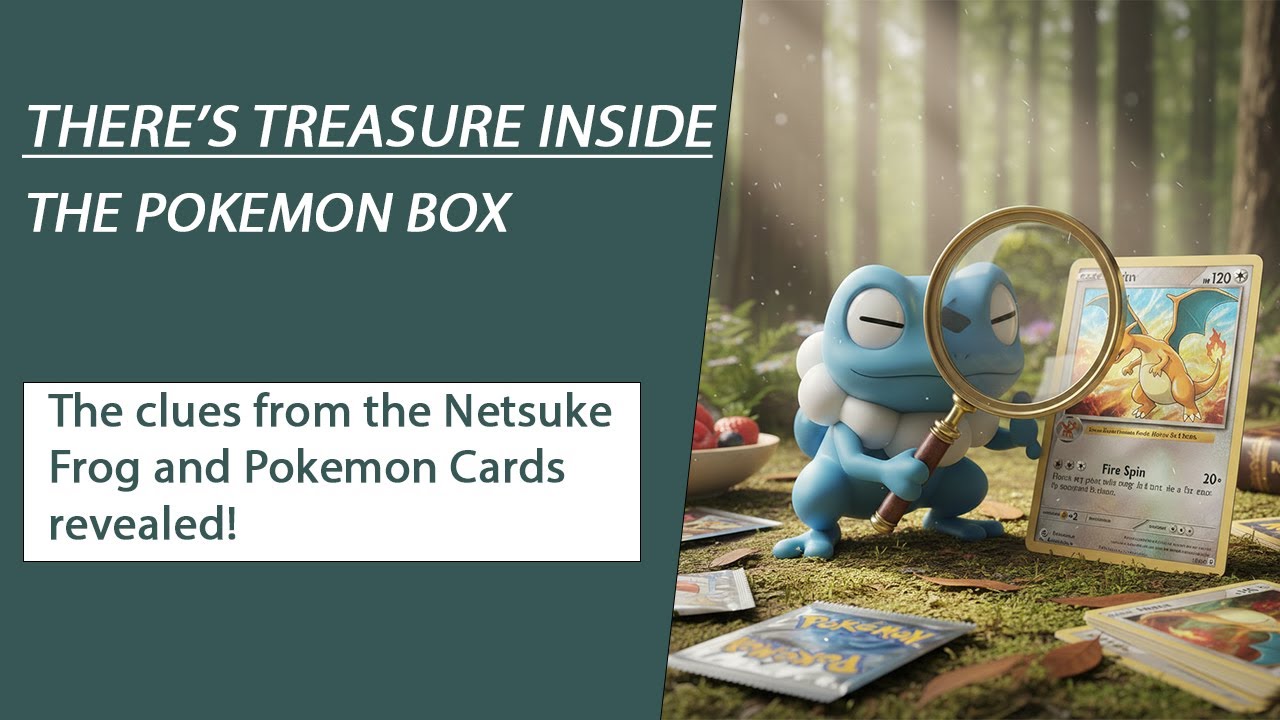 There's Treasure Inside - The Pokemon Box - The clues from the Netsuke Frog and Pokemon Cards!