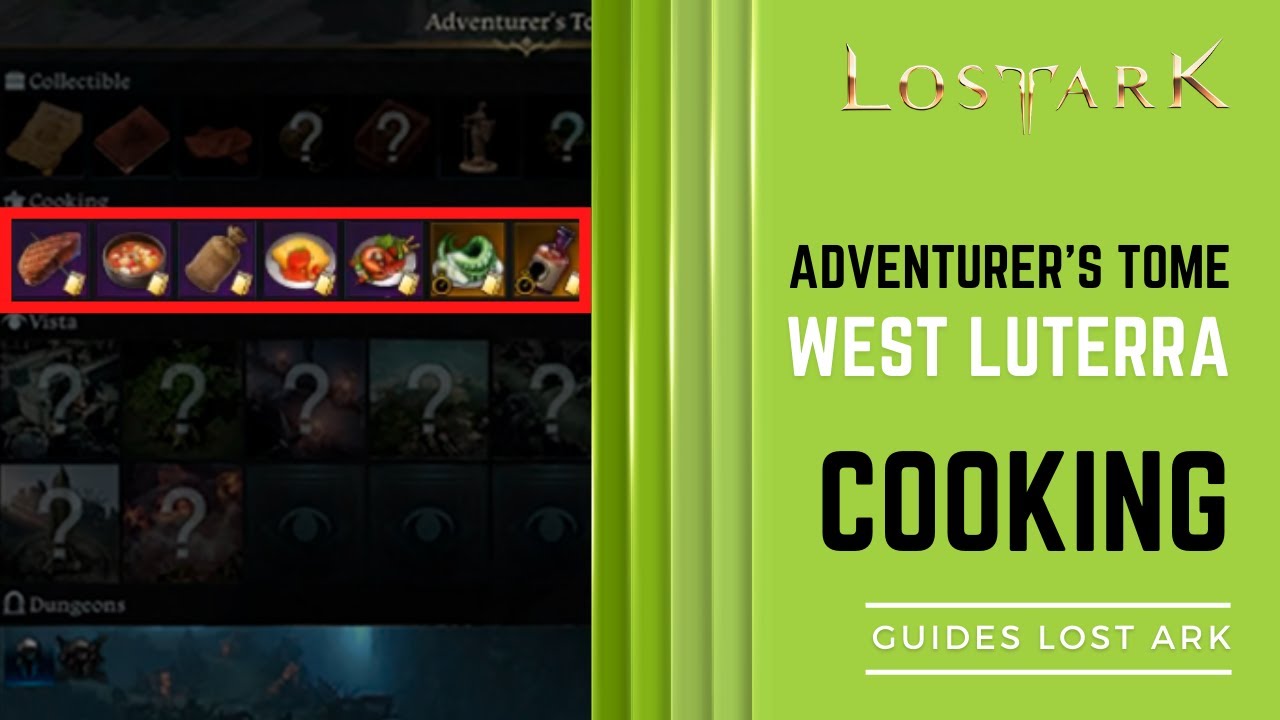 Lost Ark 2.0 Adventurer's Tome West Luterra: Cooking
