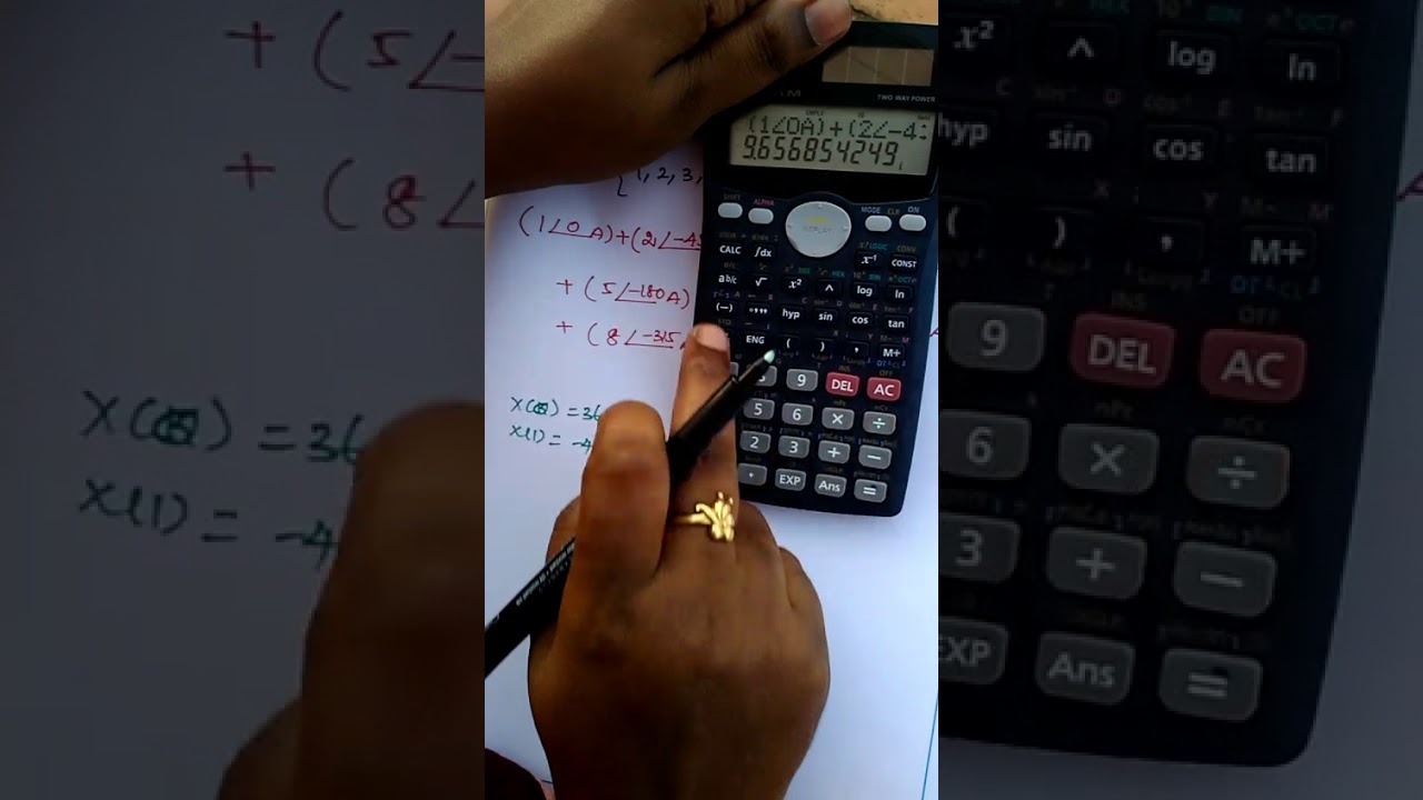 DSP - 8 Point DFT calculation using calculator