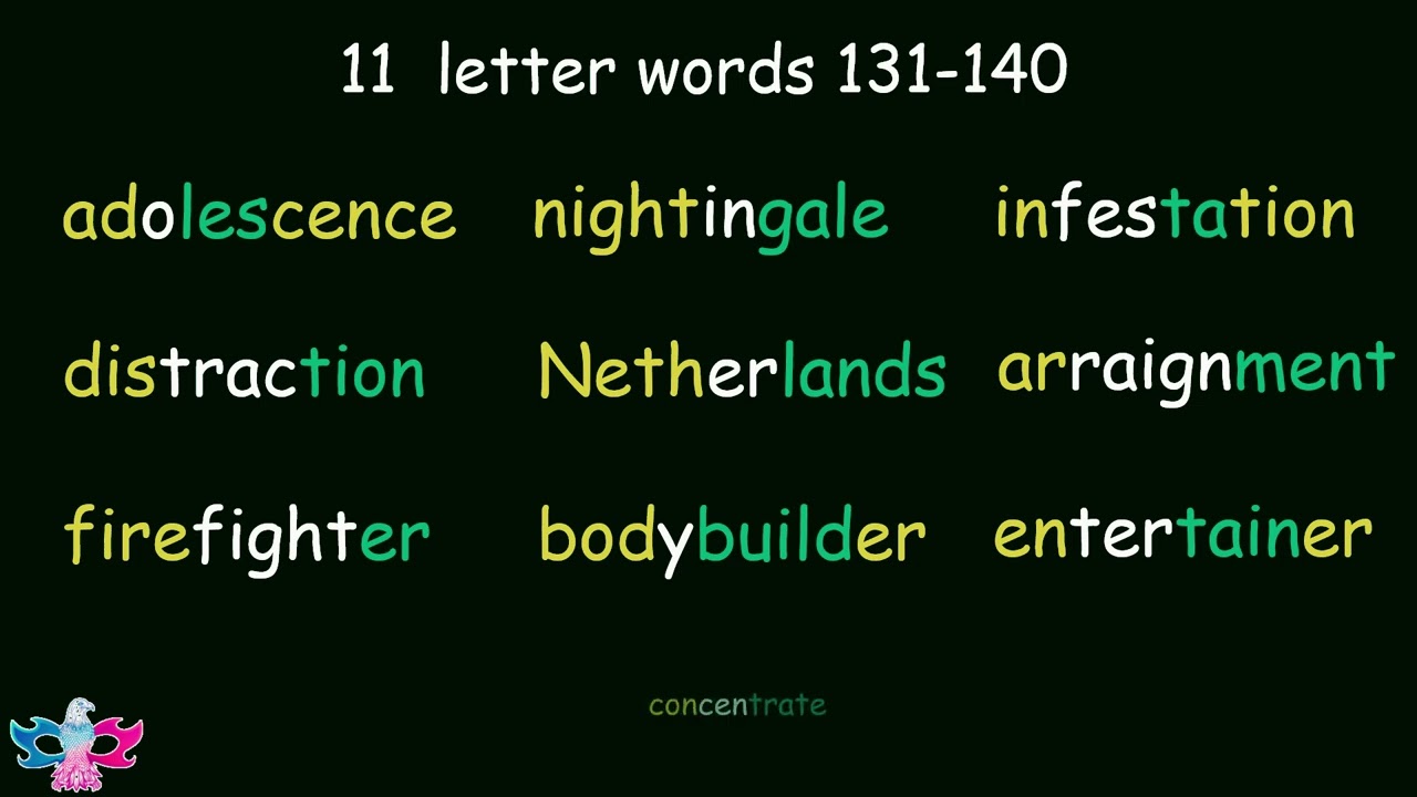 11 Letter Word Phonetics | A Colorful Sound Journey | Crack the Code 11 Letter Words Decoded