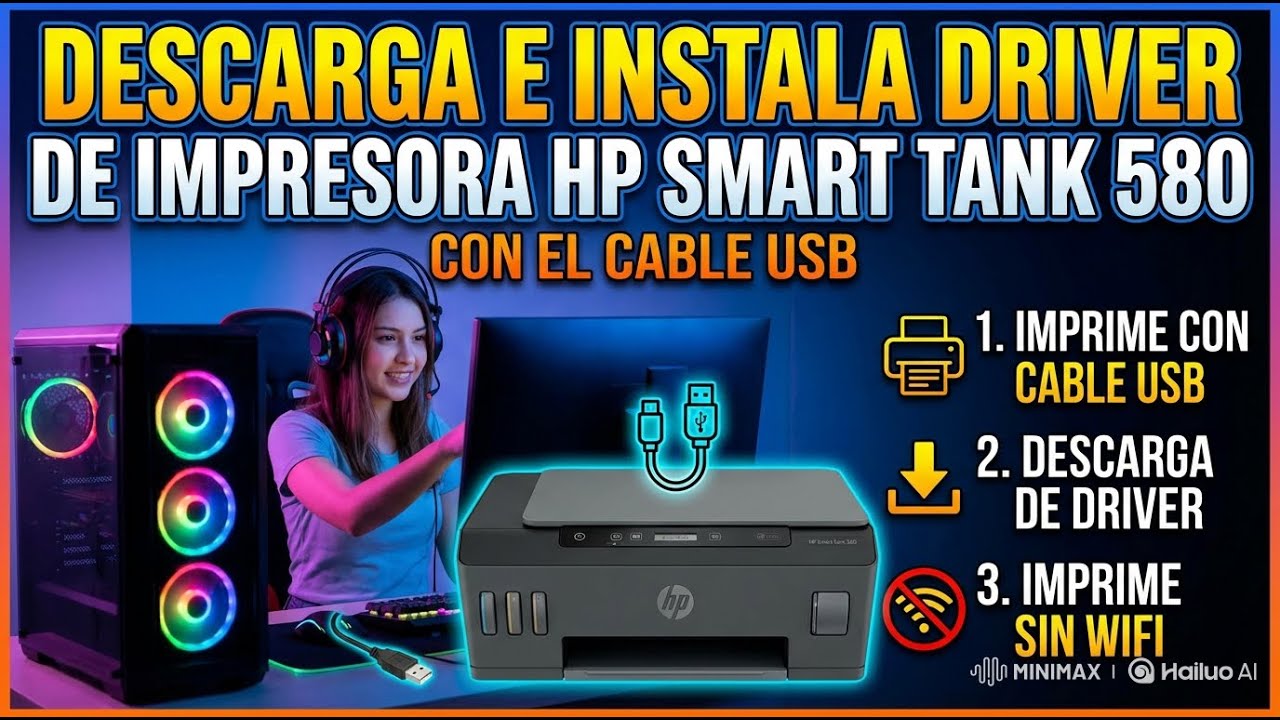 NO TIENES WIFI EN CASA TE ENSEÑO COMO IMPRIMIR DESDE LA IMPRESORA HP SMART TANK 580