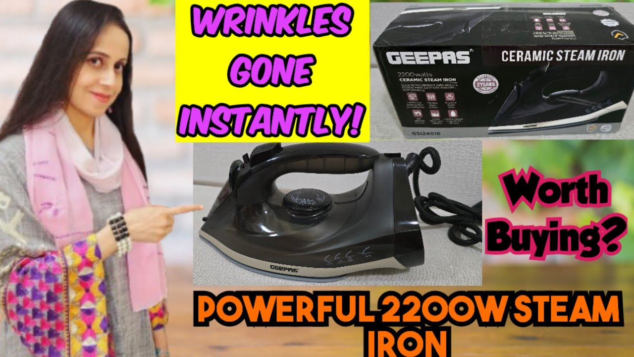 Best Steam Iron for Daily Use? Geepas Ceramic Iron GSI24016 | Ceramic Soleplate |Full Review Feature