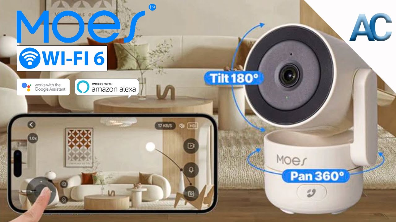 Moes Tuya Wi-Fi 6 Telecamera | 2,4Ghz e 5Ghz per una migliore stabilità