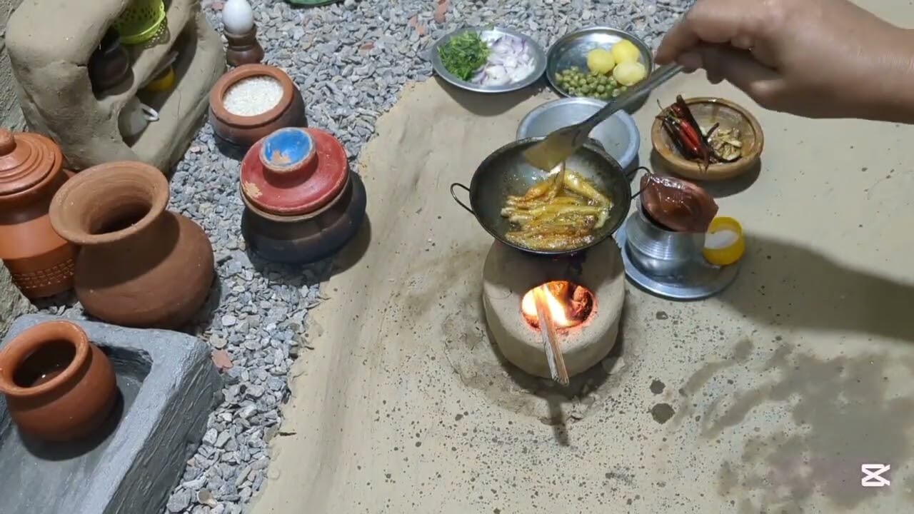 আতপ চালের জাউ এর সাথে কয়েক রকমের মজাদার ভর্তা #bengalifood #miniature #shortsfeed 