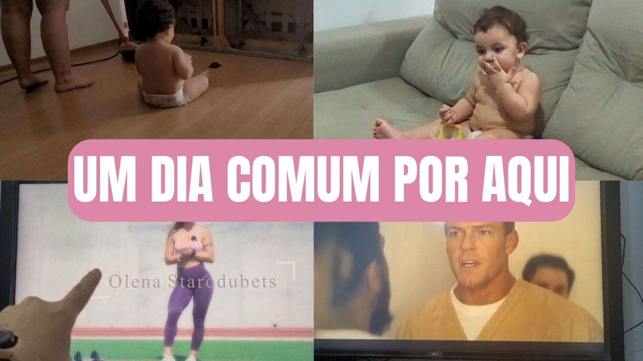 Um dia comum de mãe | limpeza da casa, bebê comendo sozinho e treino