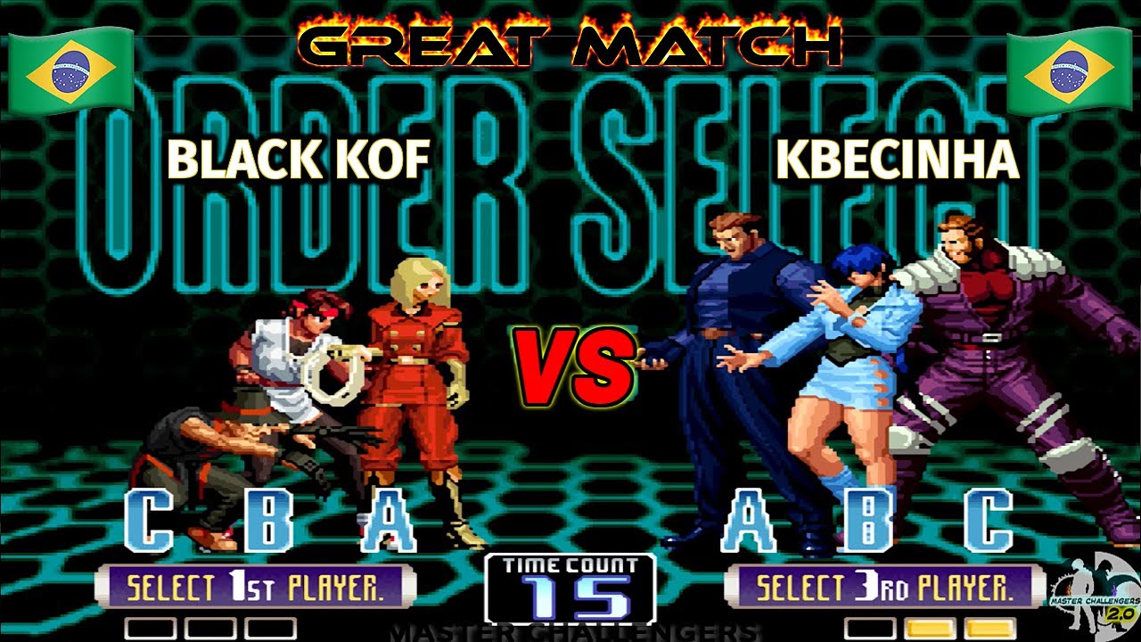 BLACKKOF vs KBECINHA ¿Mestre KBC con personajes Mujer? 😁 TOP MATCH KOF 2002