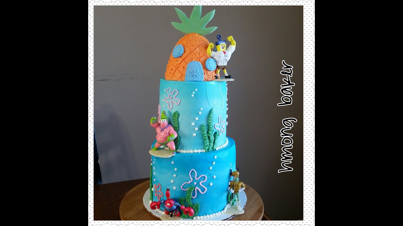 SPONGEBOB CAKE. Cake Decorating