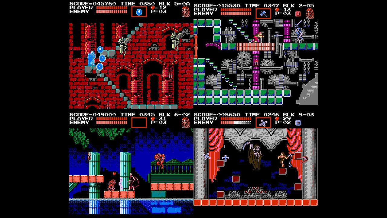 悪魔城伝説 (FC) 全ルートクリア (ノーダメージ)