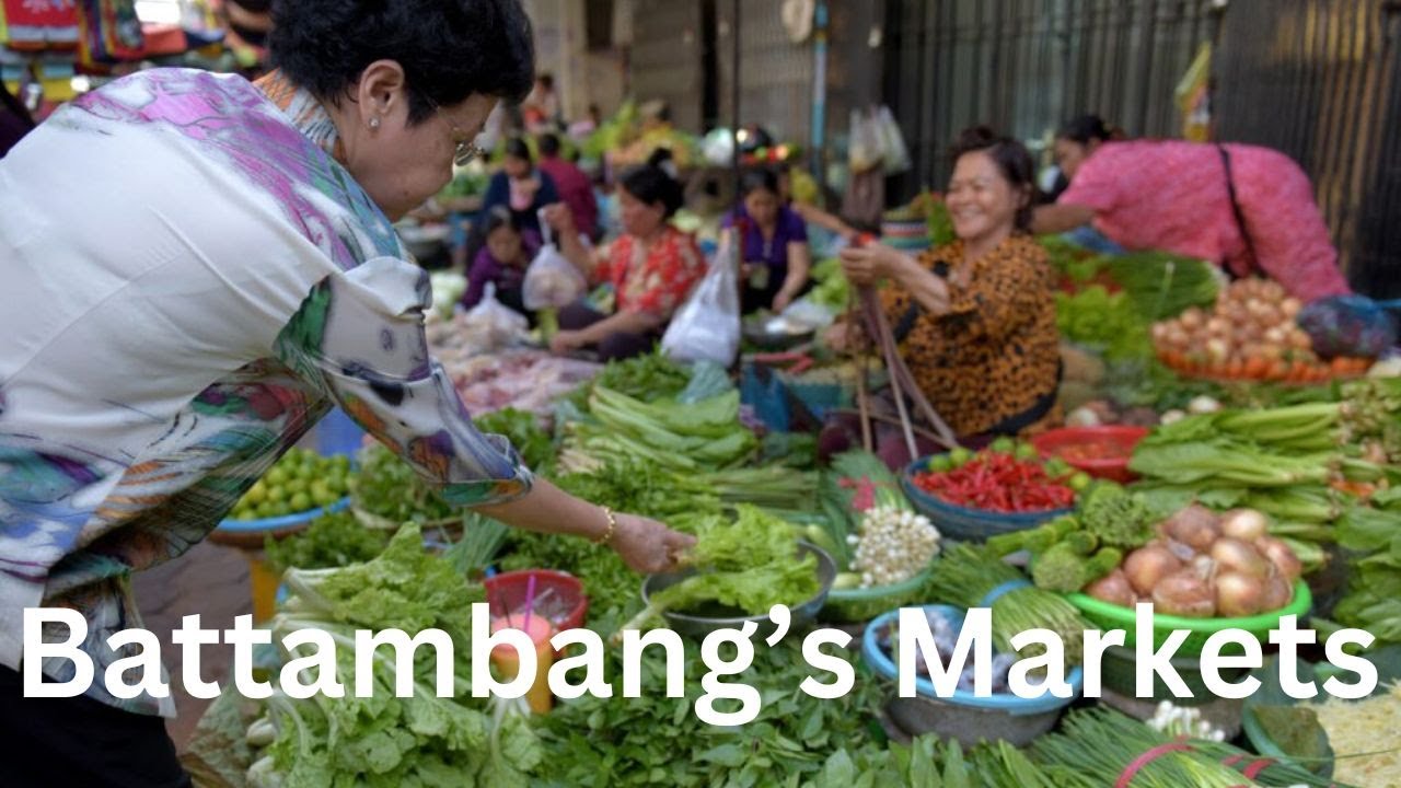 Slow Pace of Life at Battambang's Food Markets | Fresh Fish and Meats #travel #Cambodia #phnompenh