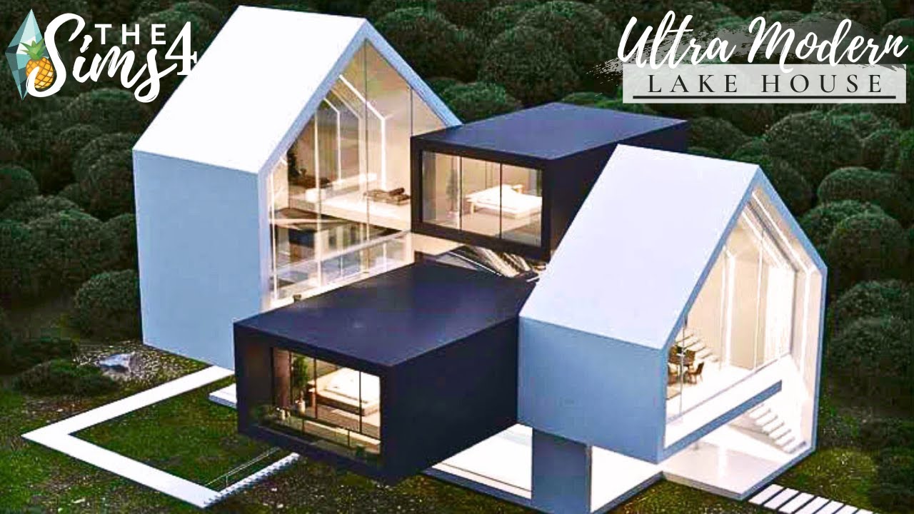 Ultra Modern Lake House | No CC | RL To Sims Universe | Stop Motion | Sims 4
