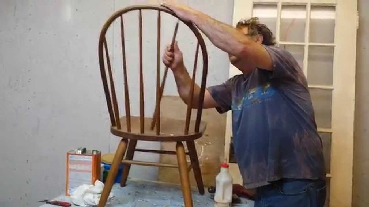 repairing oak chair spindle  timeless arts refinishing