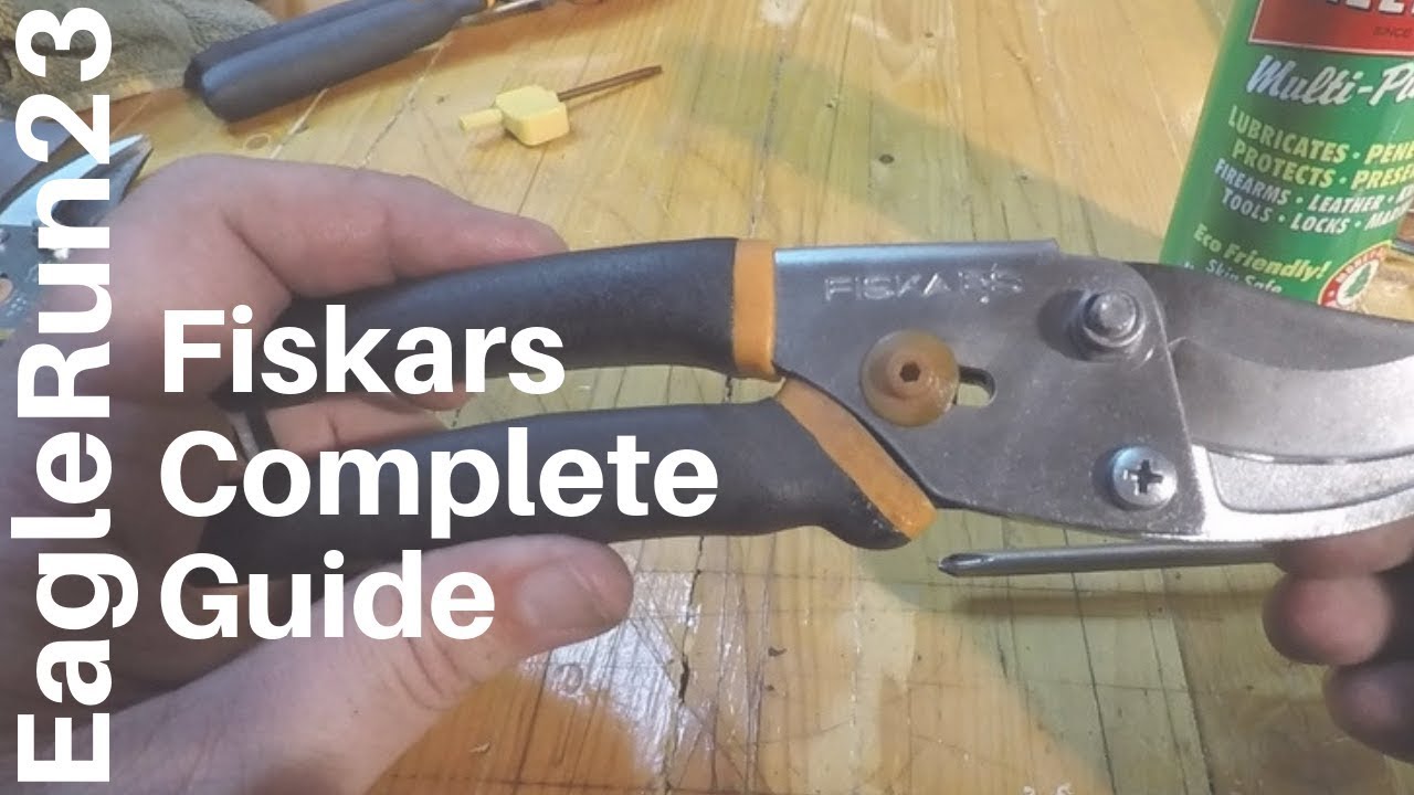 Секатор Fiskars: заточка Clean Oil
