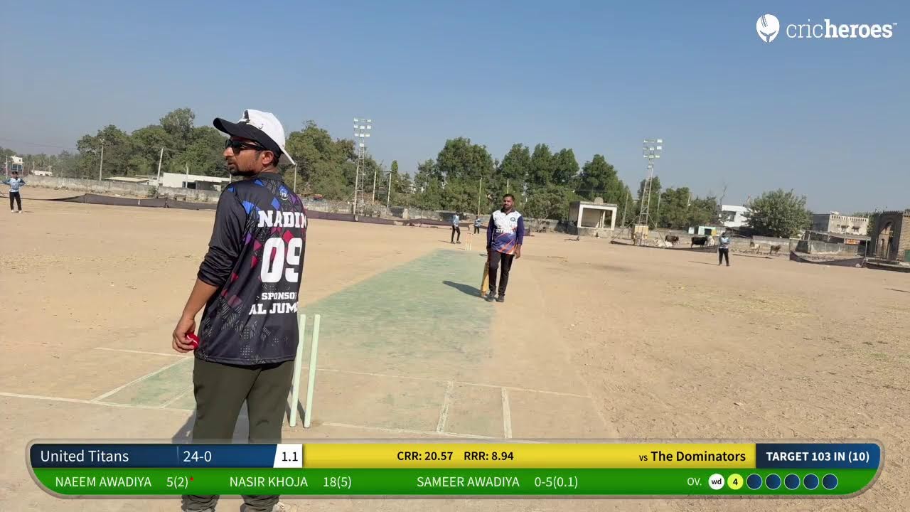 The Dominators vs United Titans | Akysb Kutch Presents Tennis cricket league(League Matches) | Liv…