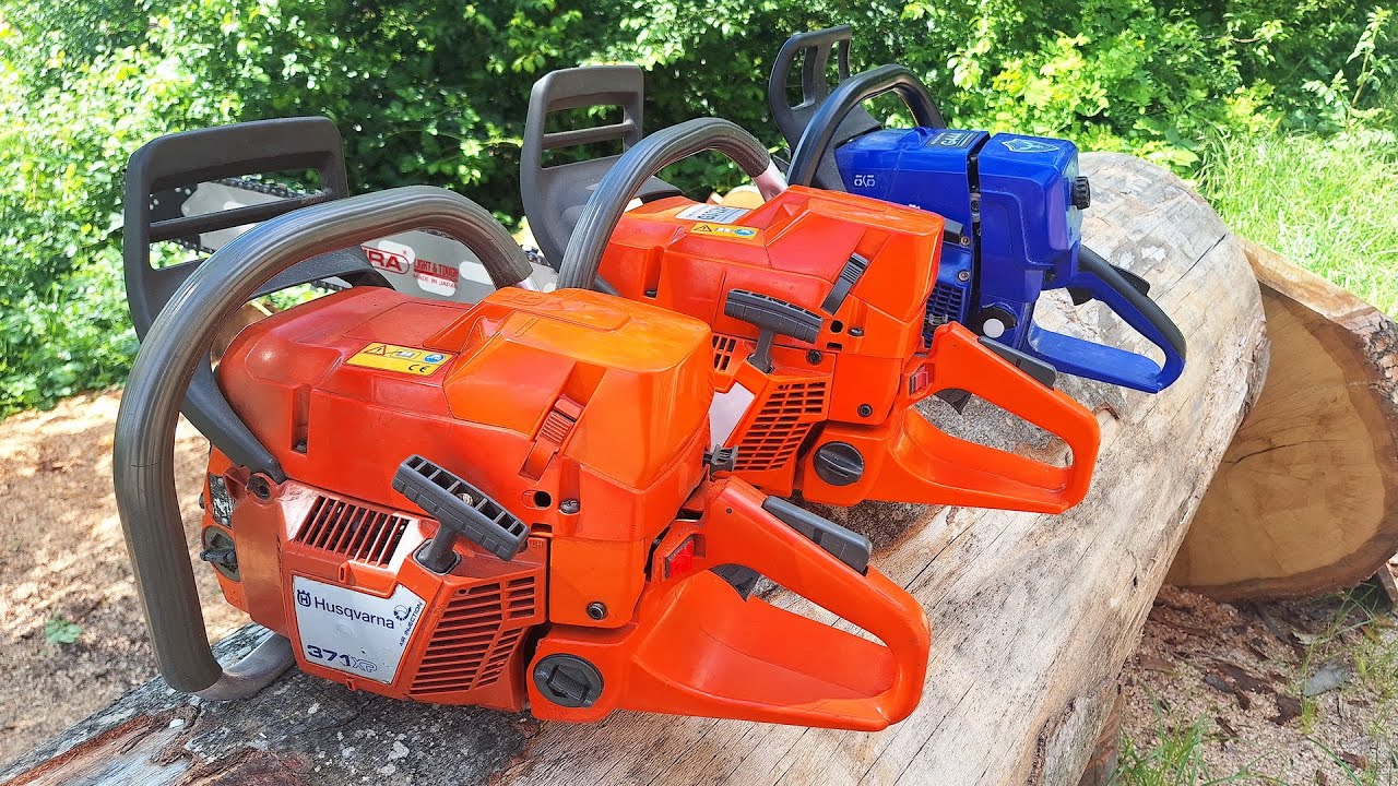 Husqvarna 371xp versus G444 FarmerTec versus Holzfforma G372 - bonus Makita 6800i