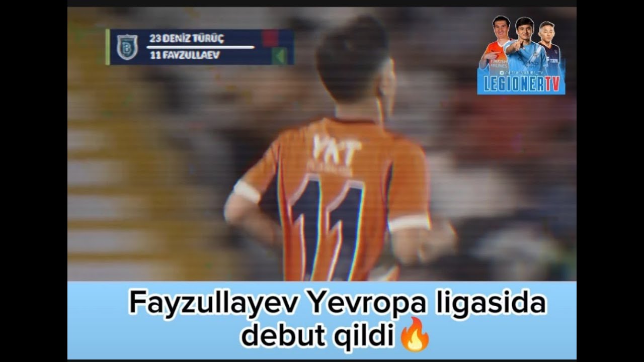 Abbosbek Fayzullayev Bashakshehir safida Yevropada o'z debyutini boshladi #abbos #başakşehir