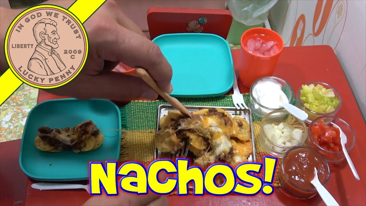 Loaded Beef Nachos Piled High! - Cooking Miniature Food - Kids Toy Oven