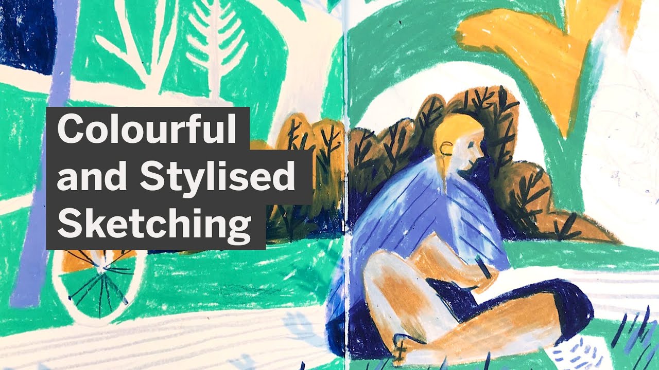 Kate Voronina :: Urban Sketching with Soluble Wax Pastels