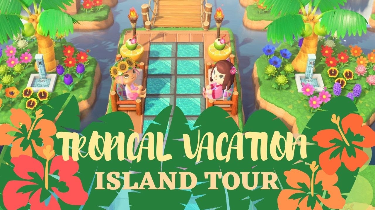 COLORFUL TROPICAL GETAWAY Island Tour! - Animal Crossing New Horizons