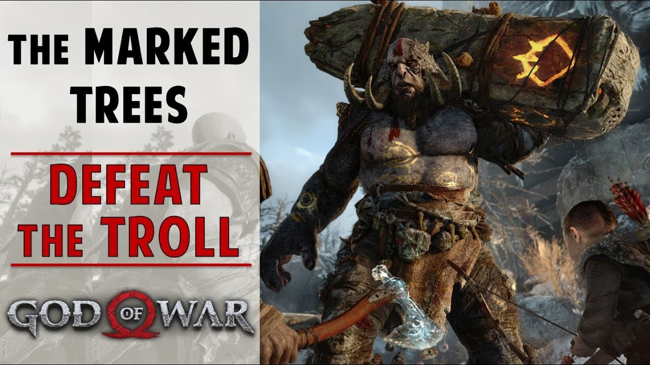 Defeat the Troll (Daudi Kaupmadr Boss Fight) - The Marked Trees, Wildwoods | God of War (PS4)