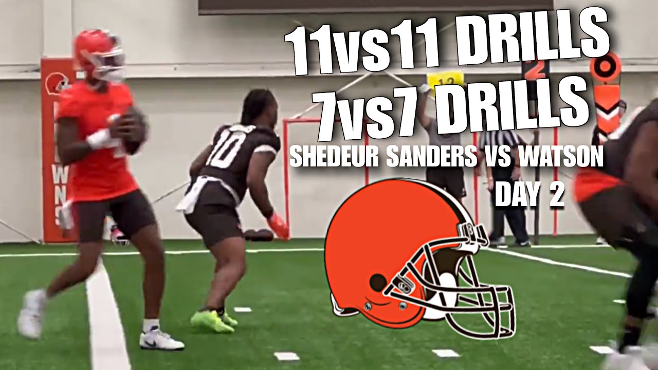 Shedeur Sanders vs Deshaun Watson FULL QB1 Battle at Cleveland Browns OTA&rsquo;s Day 2 Highlights SICK!