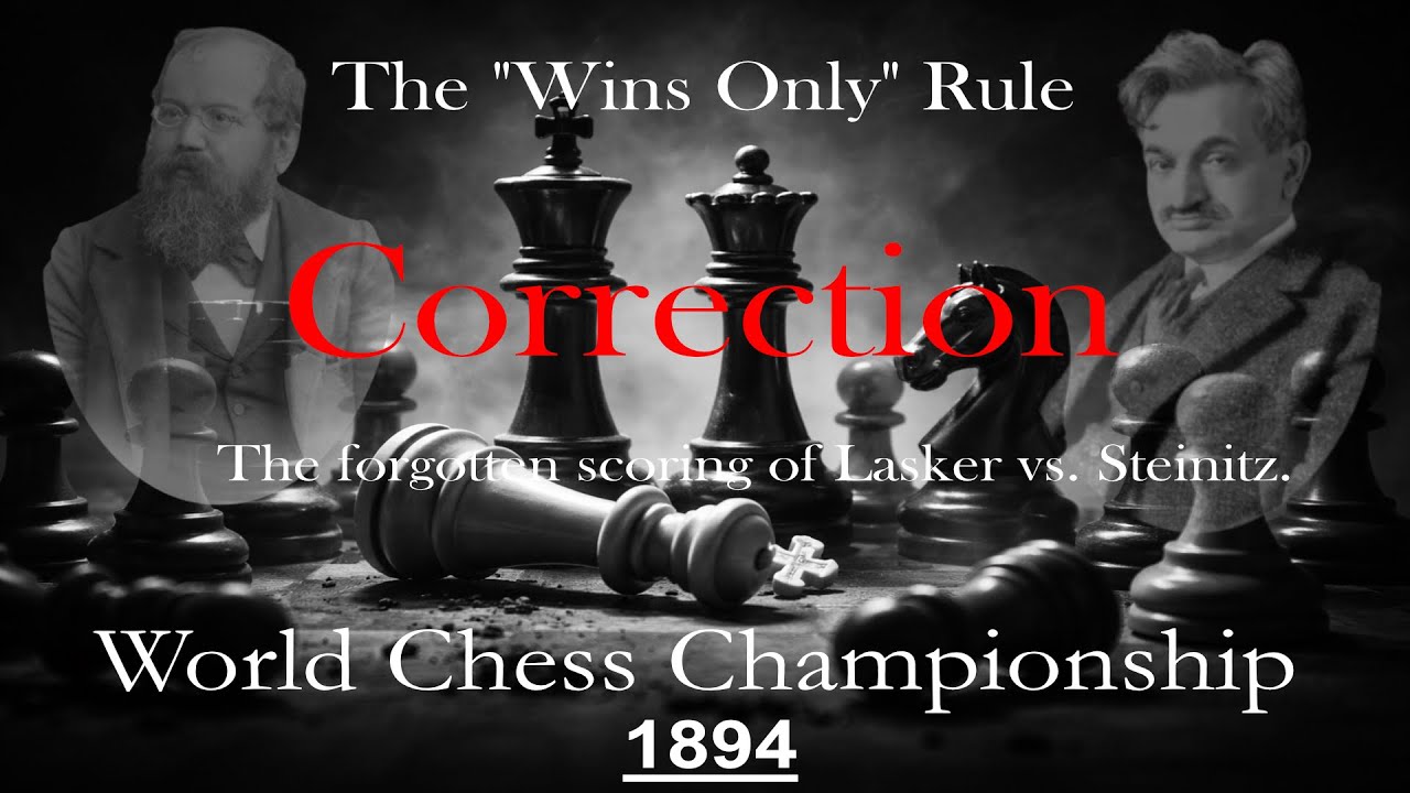 Rules-Correction Chess WCC 1894 Steinitz W. vs. Lasker E. #chess  #Lasker #Steinitz #worldchess