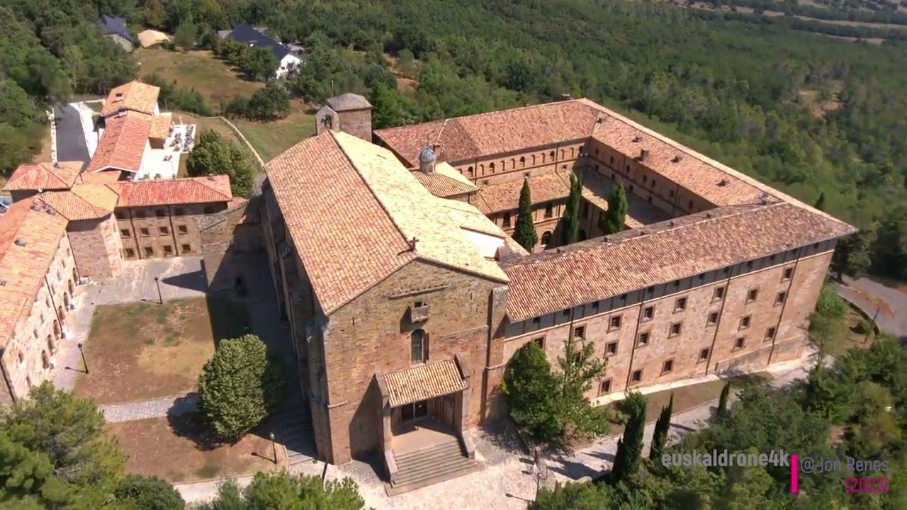 LEIREKO MONASTERIOA / MONASTERIO DE LEYRE - Drone - NAFARROA / NAVARRA - PAÍS  VASCO / EUSKAL HERRIA
