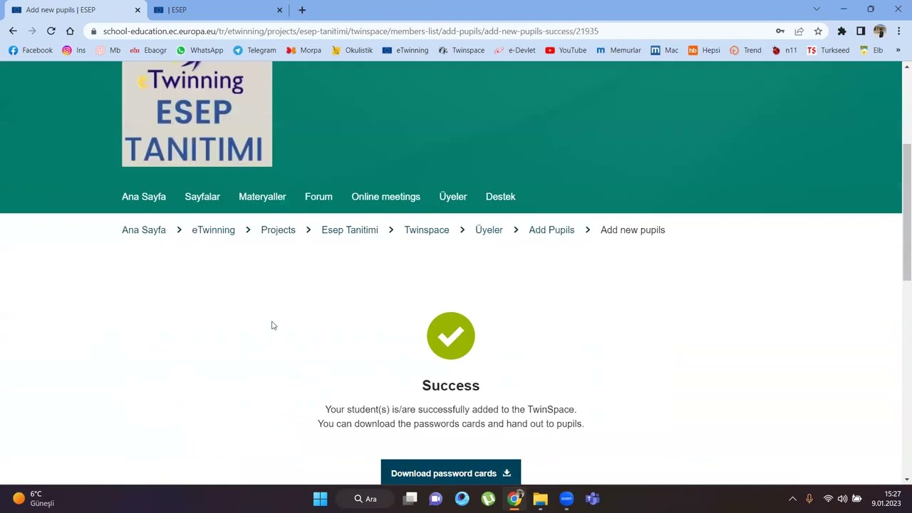 eTwinning Projelerimizde Nasıl Öğrenci Eklenir?