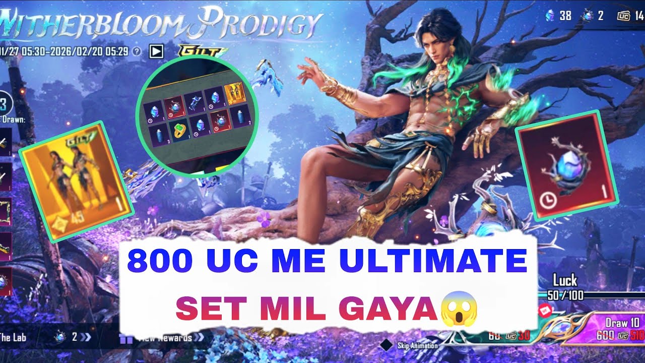 800 UC 🔥 NEW ULTIMATE SET WITHERBLOOM PRODIGY CRATE OPENING I HONEY BADGER LUCKY CRATE OPENING BGMI