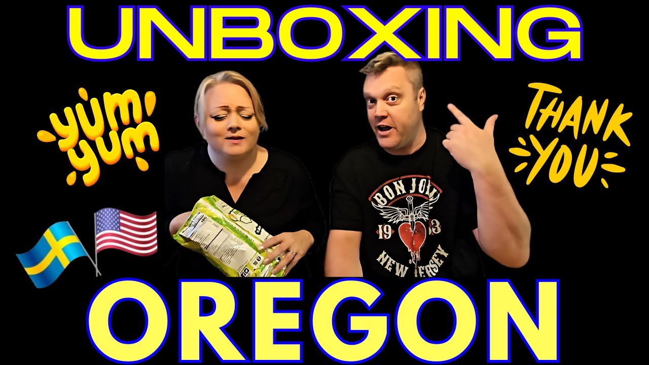 Swedish couple unbox Amazing gifts from Oregon!!