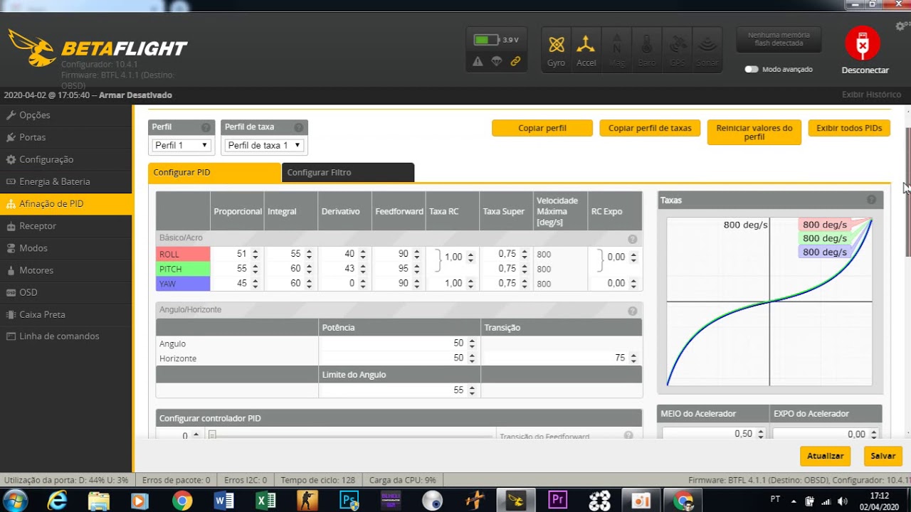 BetaFlight e BLHeli como configurar um Drone Racer (config básica)