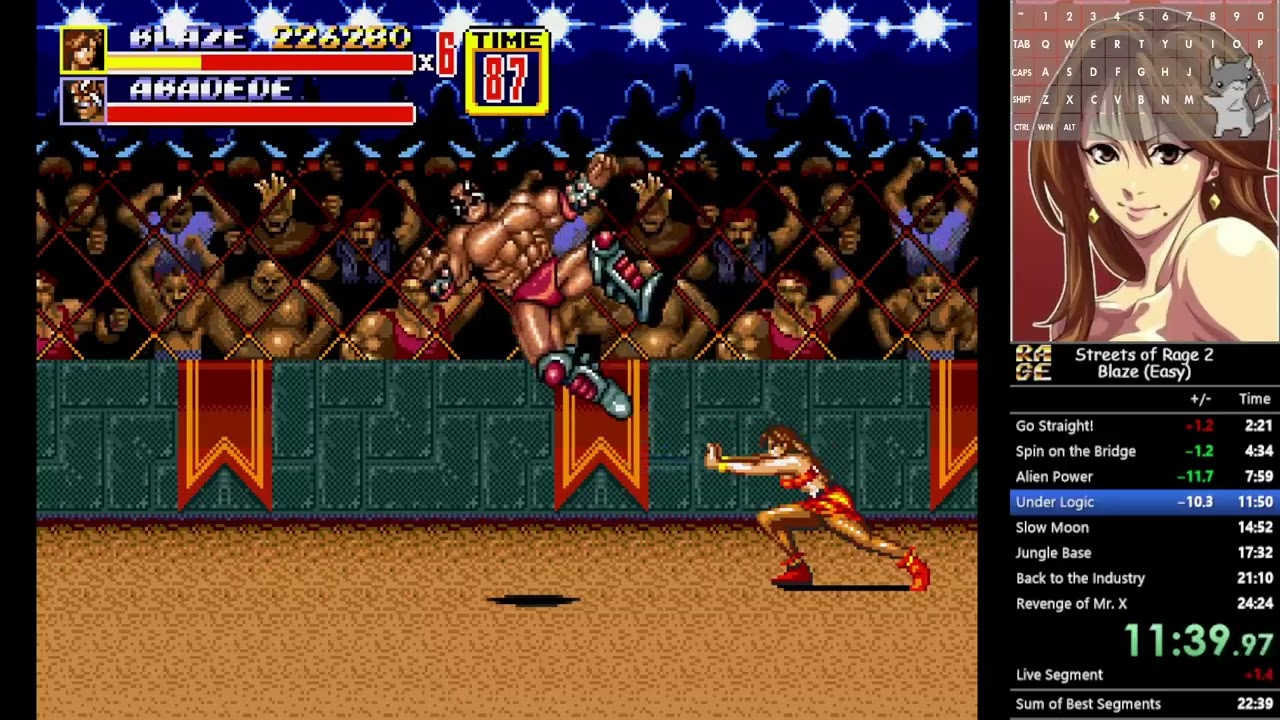 Streets of Rage 2. Easy. Blaze. Casual Speedrun 24:13 | PB (12.12.25)