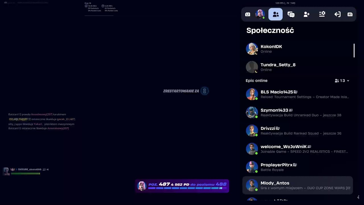 Live fortnite battle royale gry z widzami