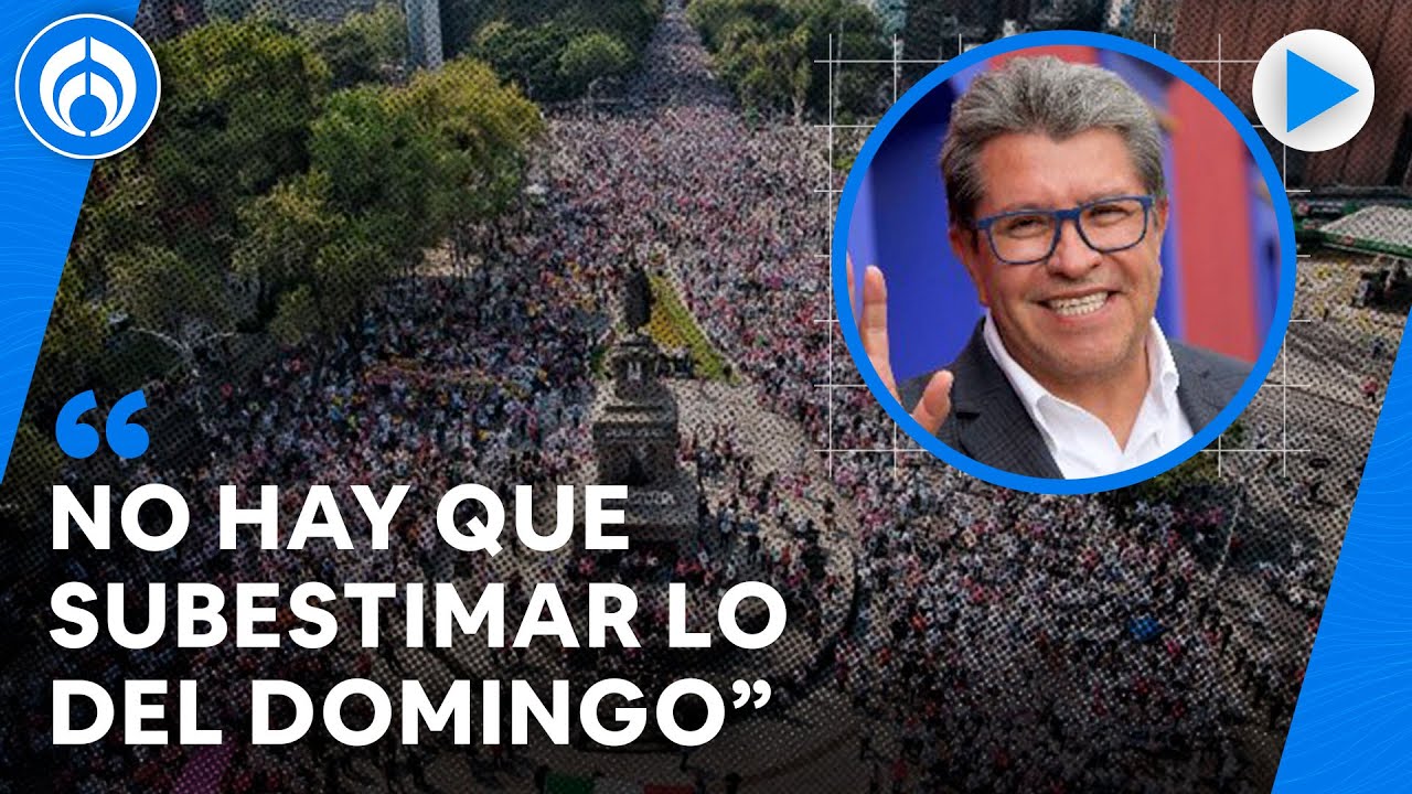 No hay que subestimar la marcha por el INE, no digo cifras pero sí era nutrida: Ricardo Monreal
