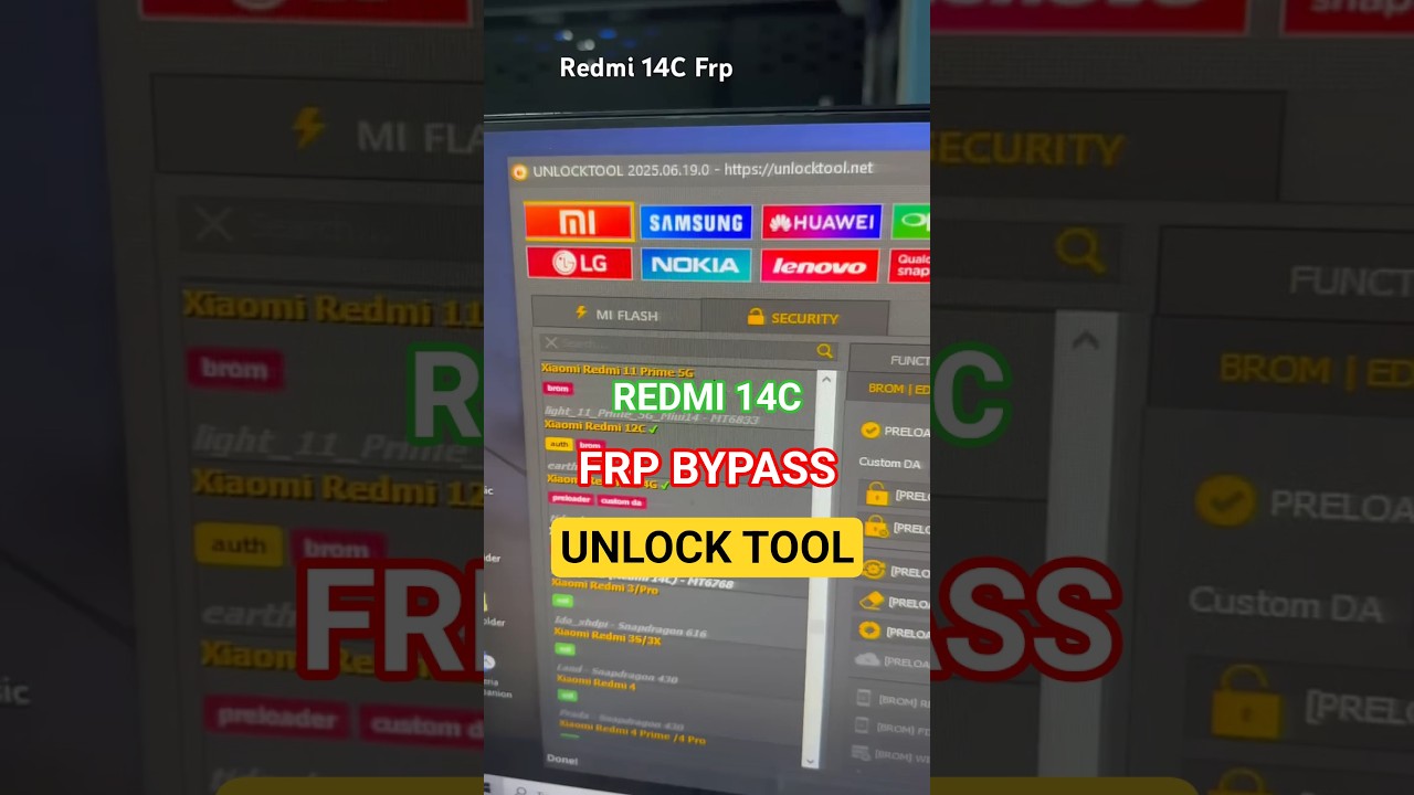 Redmi 14C Frp Bypass Unlock Tool 100% Done #shorts #frp #userlock #unlocktool #redmi14c #frpbypass