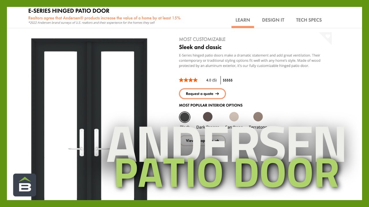 Andersen E Series 6080 Hinged Inswing Patio Door Pricing