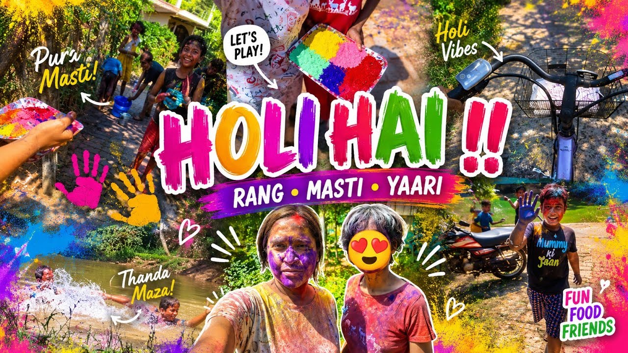Bura na mano HOLI HAII 🤩🥳 Full masti kiye purane ghar mein 