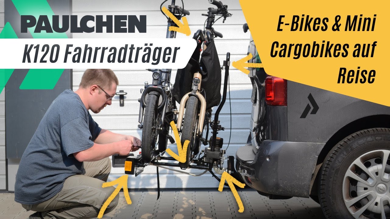 PAULCHEN Fahrradtr&auml;ger f&uuml;r E-Bike, Mini Cargobike (muli, YOONIT) | Auto-Kupplung | Pakumo Paderborn