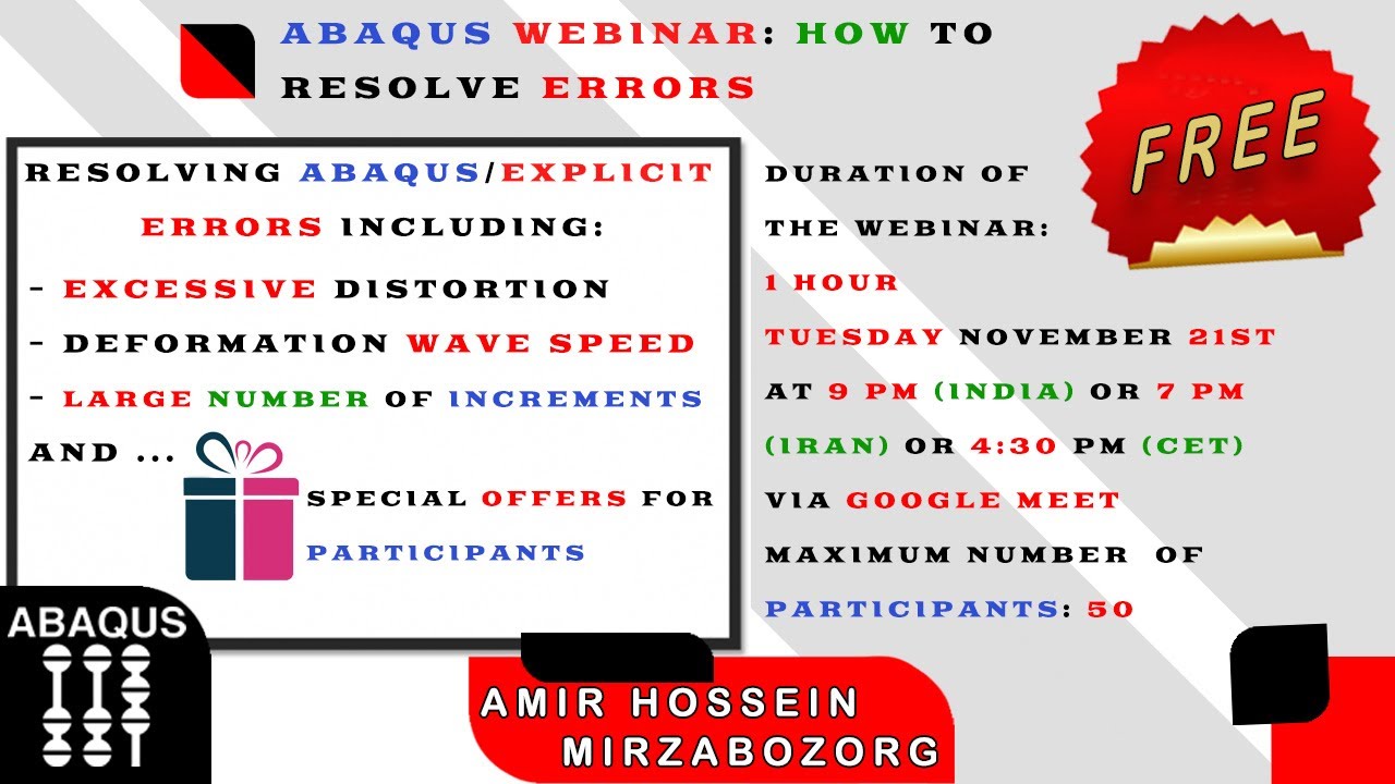 Abaqus Webinar: How to Resolve Abaqus/Explicit errors like excessive distortion or wave speed
