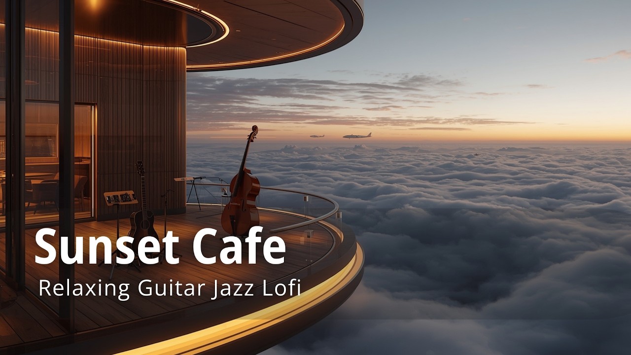 Cloudline Sunset  Cafe – Slow Guitar Jazz Lofi with Strings 01