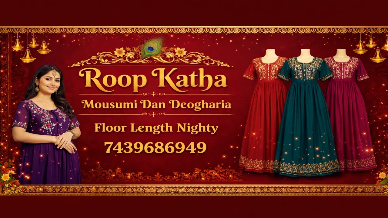 কুঁচি দেওয়া নাইটি #live #nightgown #RoopkathaMousumi 🙏Radhe Radhe 🙏  Booking Number #7439686949