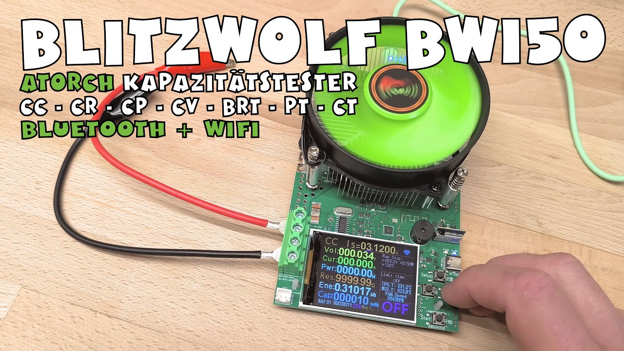 Blitzwolf BW150 Kapazitätstester + APP - Atorch Kapazitätstester