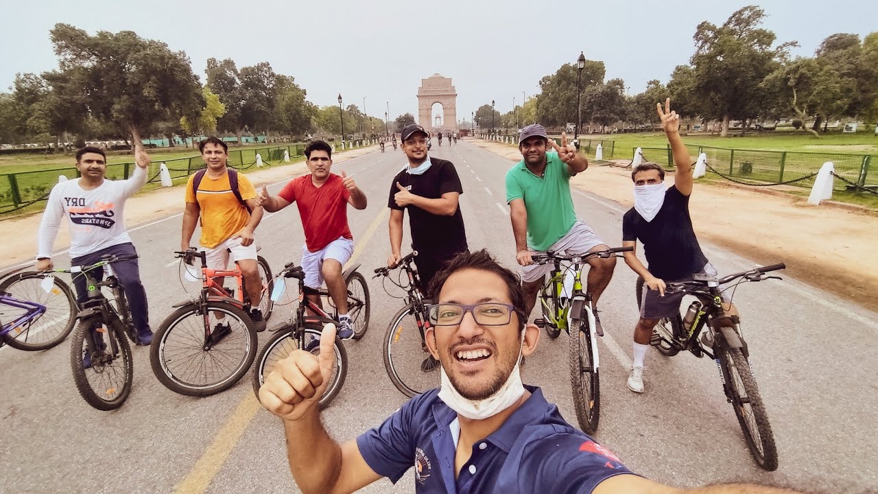 🌄 Early Morning Cycling Ride to India Gate | 60km Round Trip | Cycling with Friends