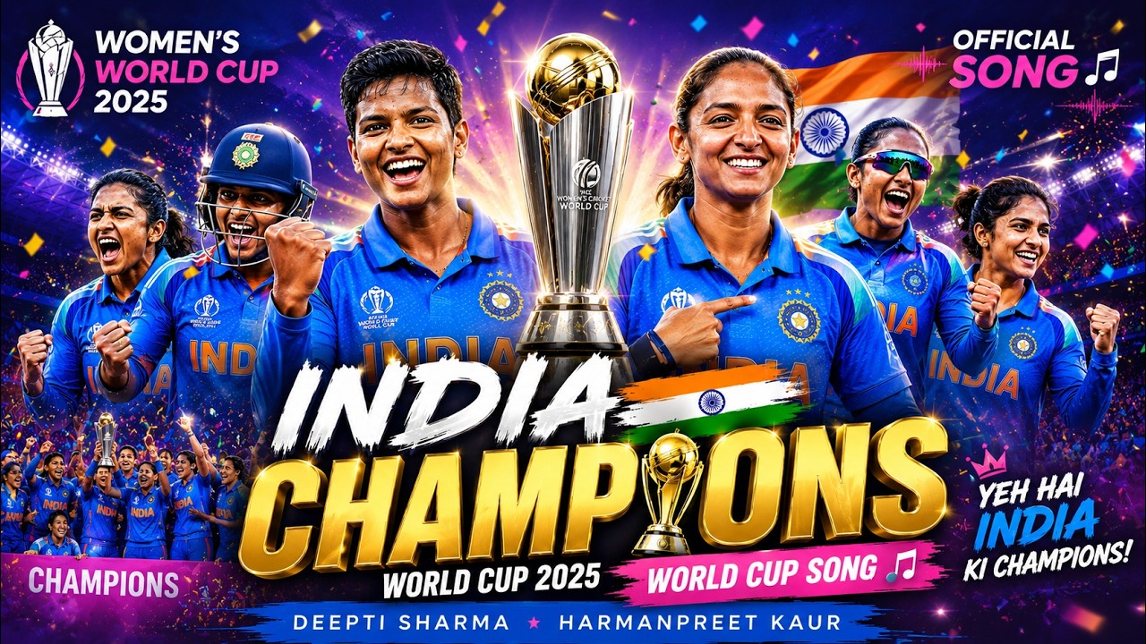 India Women World Cup CHAMPIONS 🏆 Worldcup Song | Deepti Sharma Harmanpreet Kaur #womenempowerment