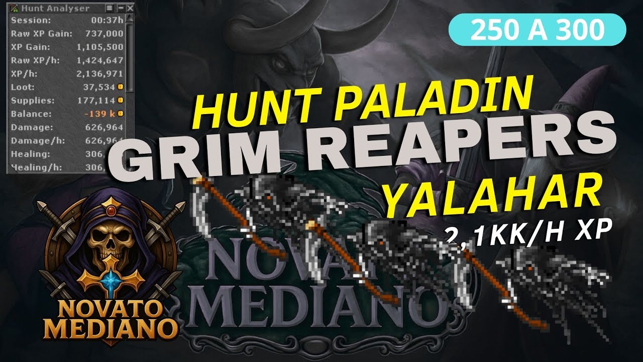 Hunt Grim Reaper 250+ — Pouco XP e Lucro Baixo, Só Pela Diversão!