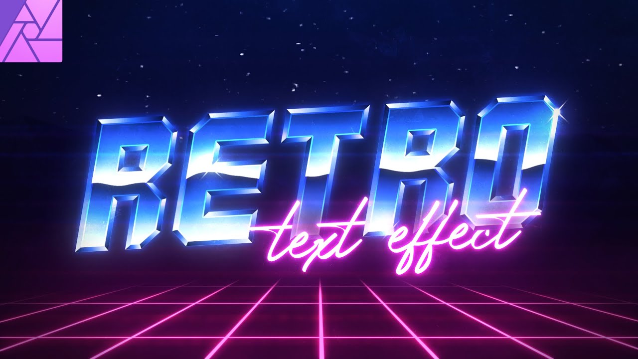 The definitive 80s retro text tutorial - Affinity Photo