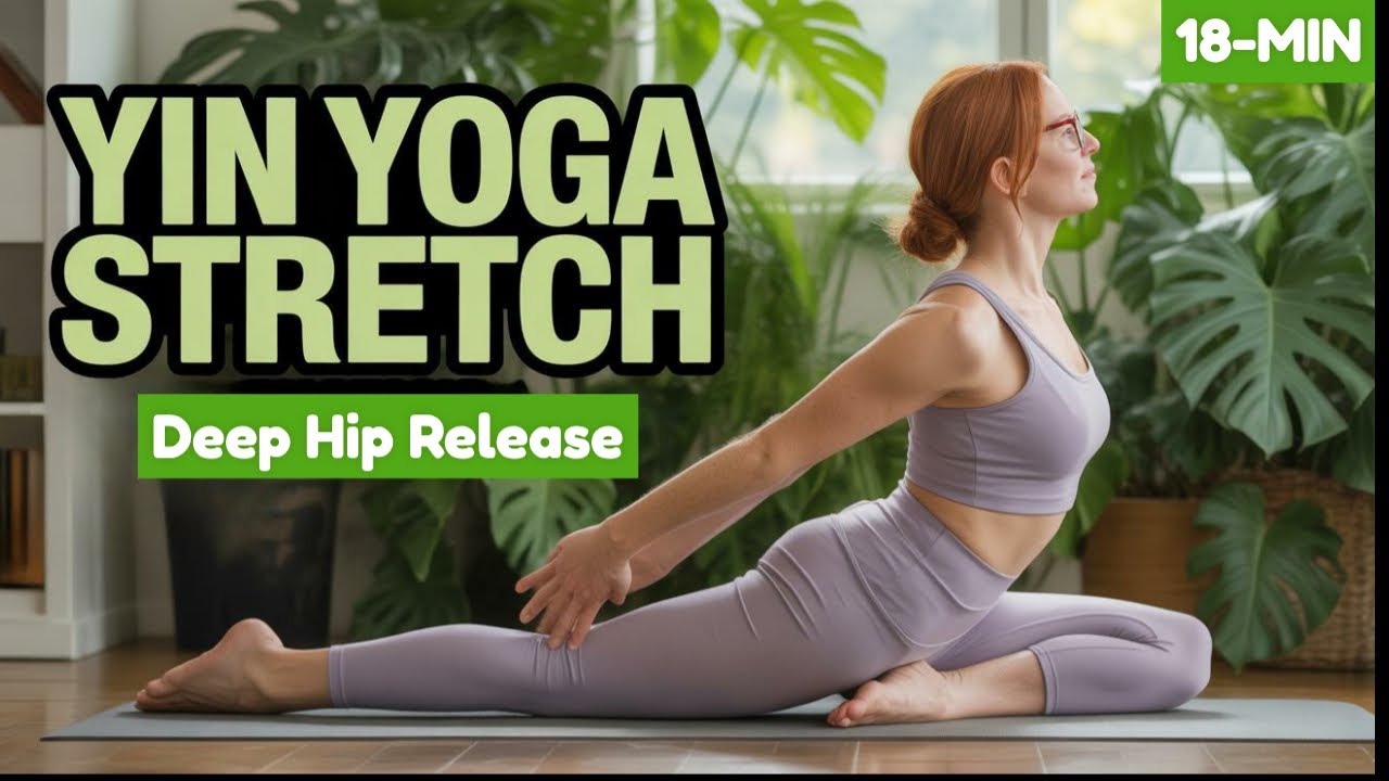 🌿 Gentle Yin Yoga Stretch for Hips + Release  Stored Emotions ✨🧘 #yin yoga #painrelief #sciatica