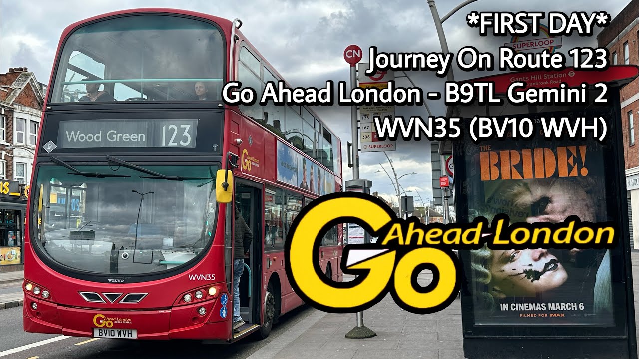 *FIRST DAY* Journey On Route 123 | Go Ahead London B9TL Gemini 2 - WVN35 (BV10 WVH)