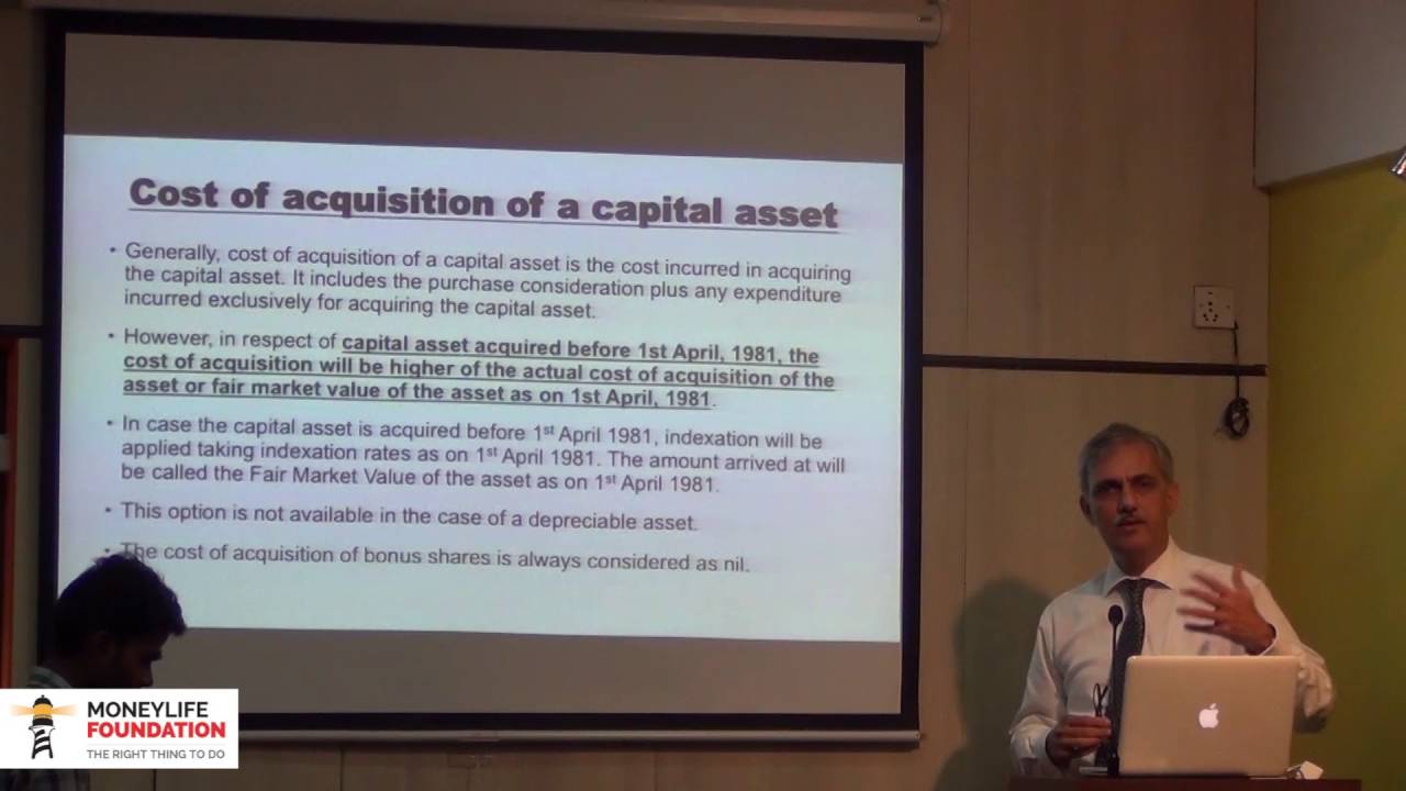 How to calculate cost of acquisition while calculating 'capital gains'?